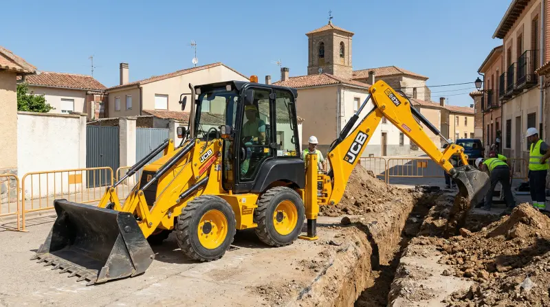 Excavadora en obra